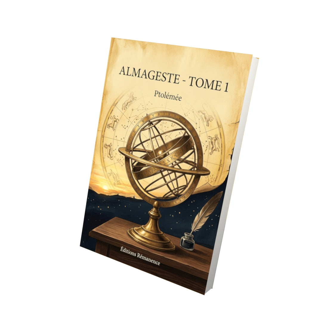 Livre Almageste - Tome 1 par Ptolémée - Vue 3D - Editions Remanence