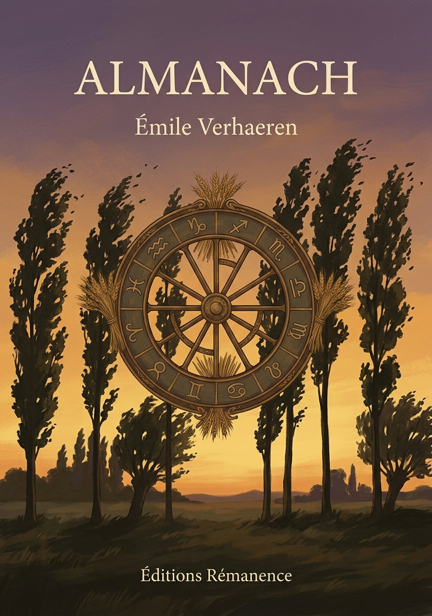 Livre Almanach par Émile Verhaeren - Couverture - Editions Remanence