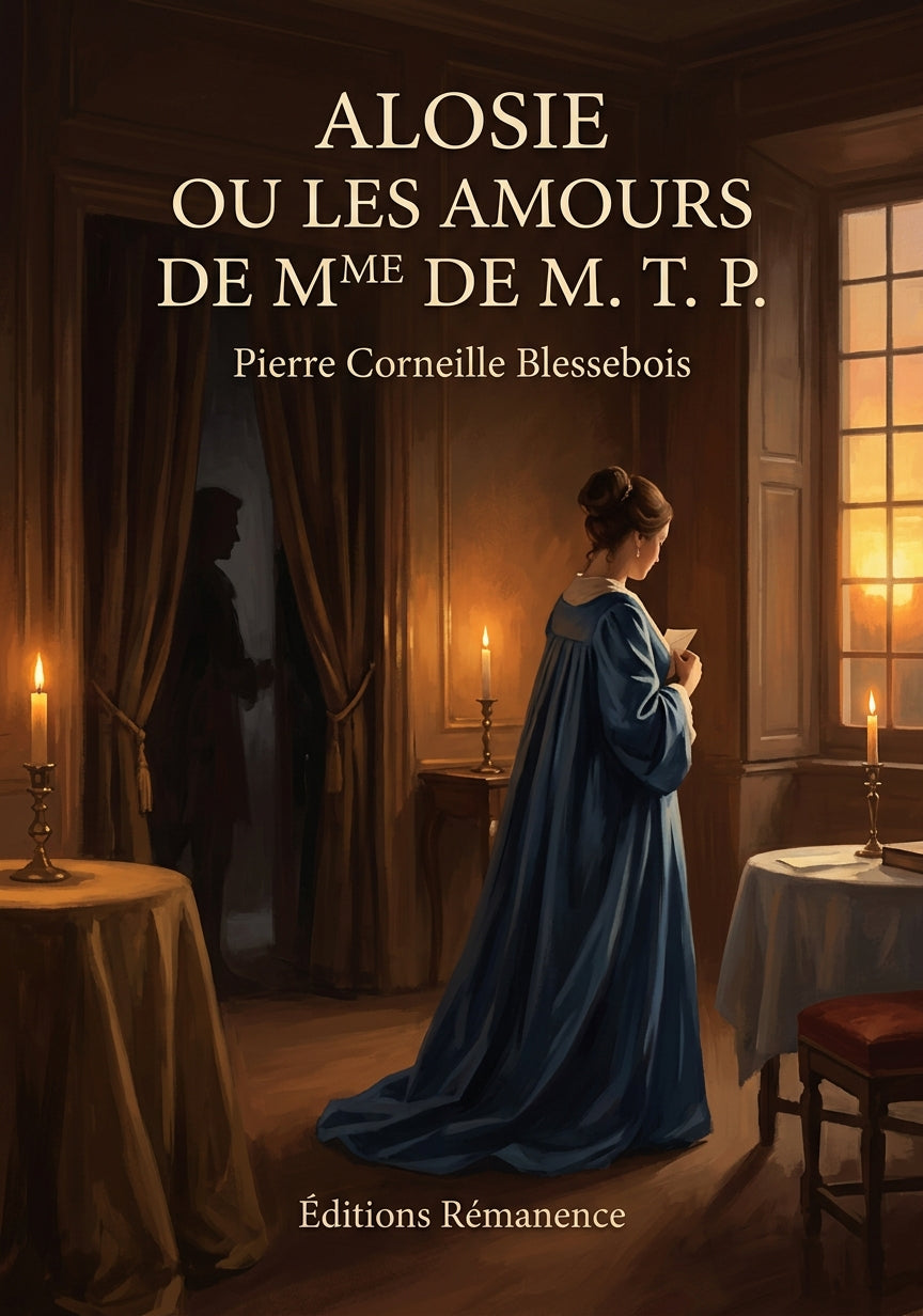 Livre Alosie ou les amours de Mme de M. T. P. par Pierre Corneille Blessebois - Couverture - Editions Remanence