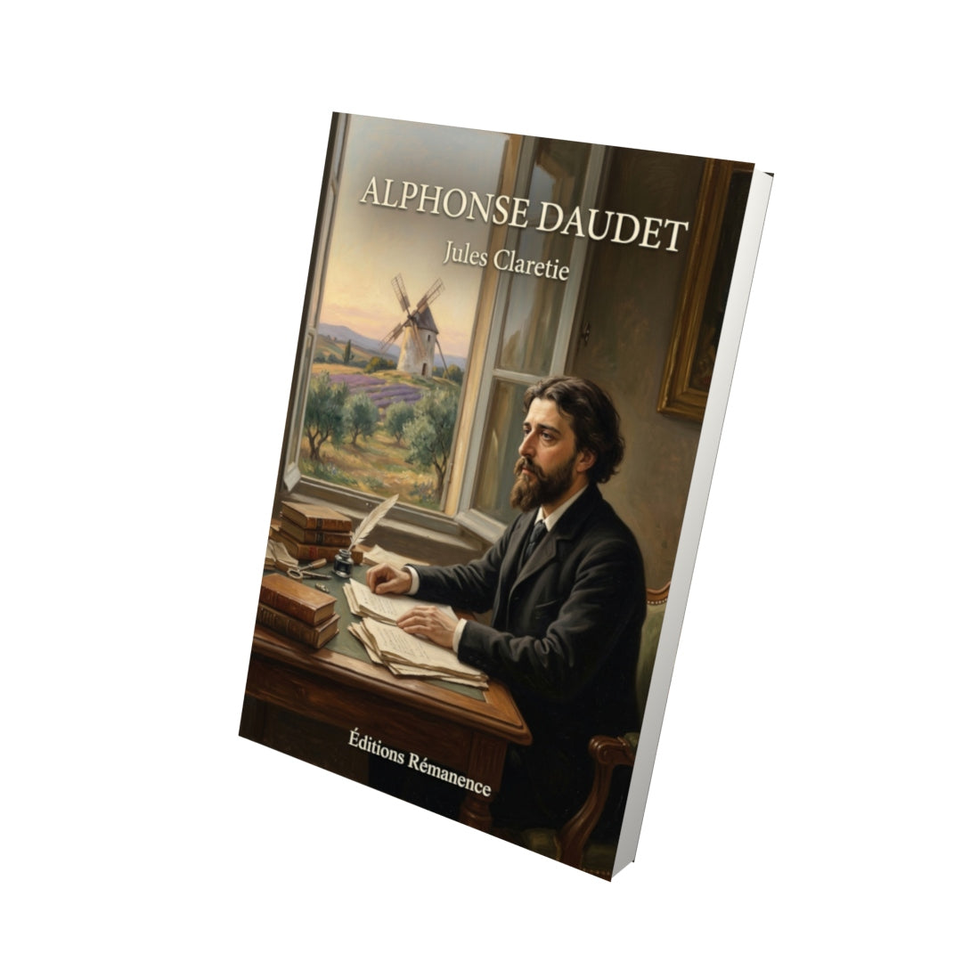 Livre Alphonse Daudet par Jules Claretie - Vue 3D - Editions Remanence