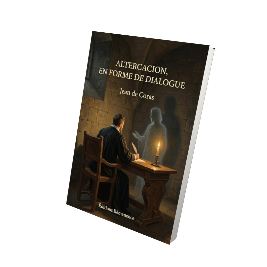Livre Altercacion, en forme de dialogue par Jean de Coras - Vue 3D - Editions Remanence
