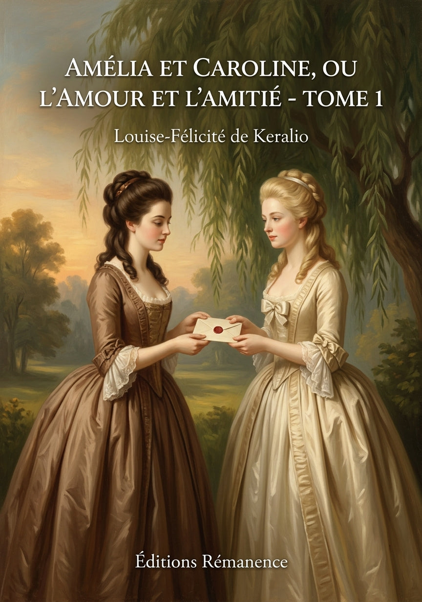 Livre Amélia et Caroline, ou L’amour et l’amitié - Tome 4 par Louise-Félicité de Keralio - Couverture - Editions Remanence