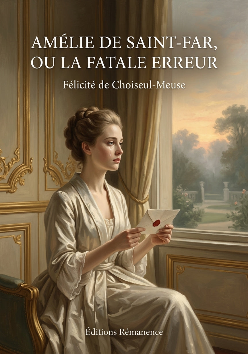 Livre Amélie de Saint-Far, ou la fatale erreur par Félicité de Choiseul-Meuse - Couverture - Editions Remanence