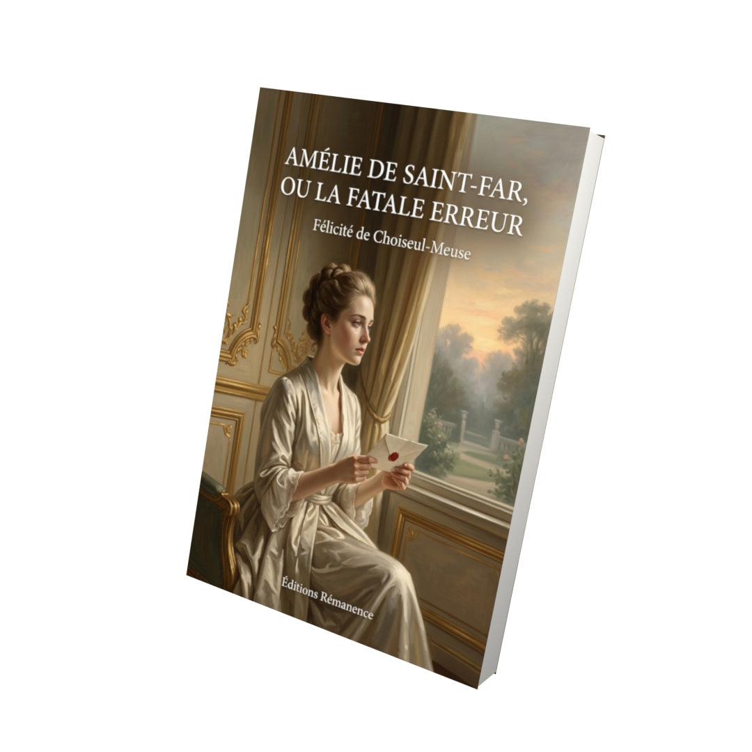 Livre Amélie de Saint-Far, ou la fatale erreur par Félicité de Choiseul-Meuse - Vue 3D - Editions Remanence