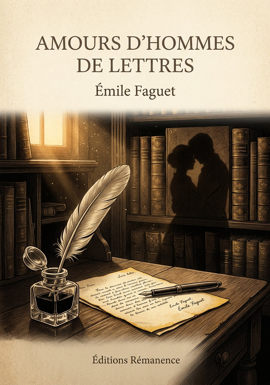 Livre Amours d’hommes de lettres par Émile Faguet - Couverture - Editions Remanence