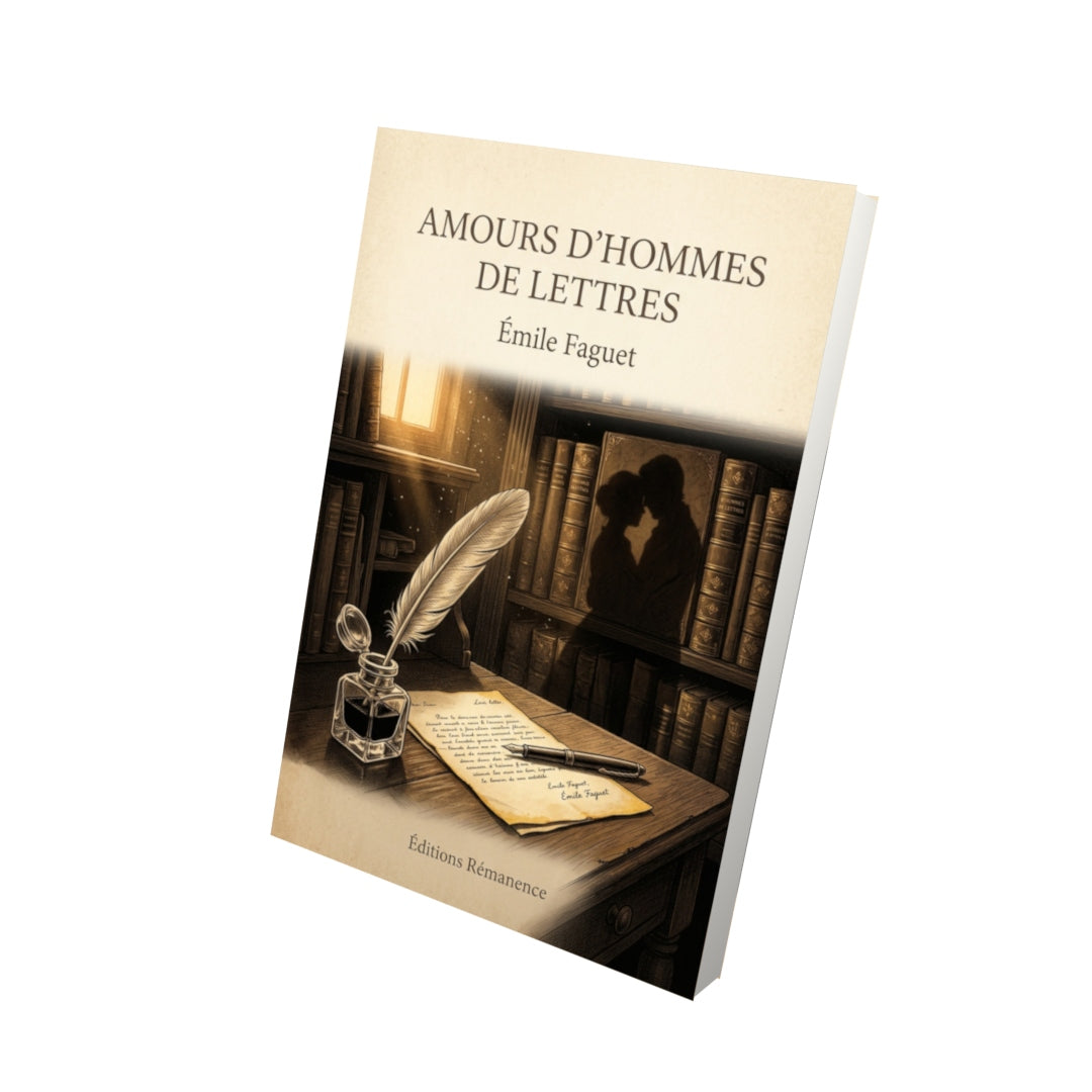 Livre Amours d’hommes de lettres par Émile Faguet - Vue 3D - Editions Remanence