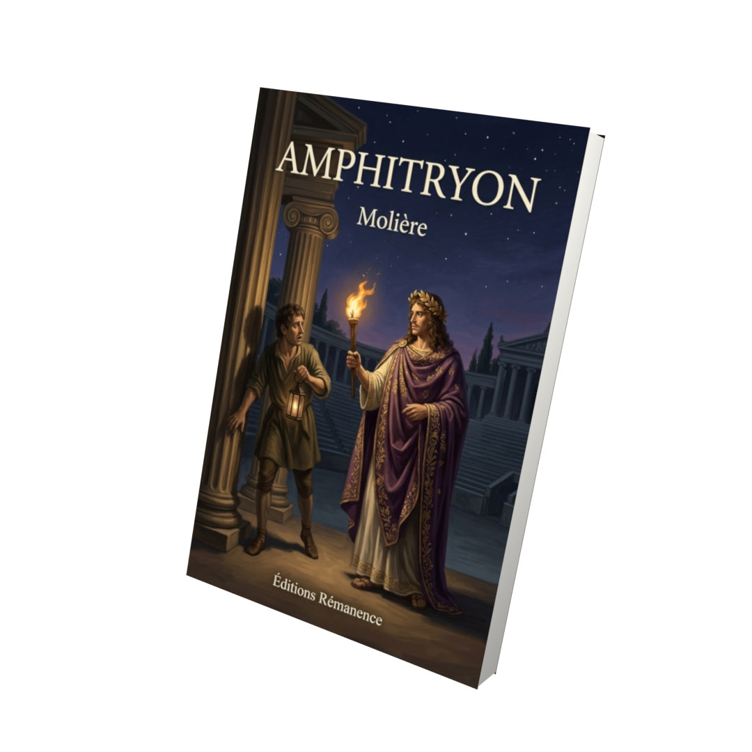 Livre Amphitryon par Molière - Vue 3D - Editions Remanence