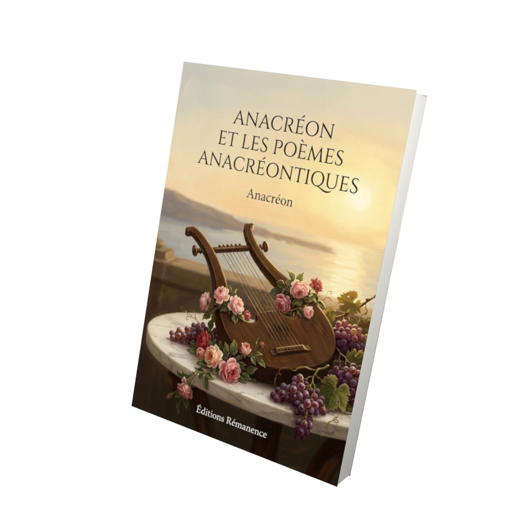 Livre Anacréon et les Poèmes anacréontiques par Anacréon - Vue 3D - Editions Remanence