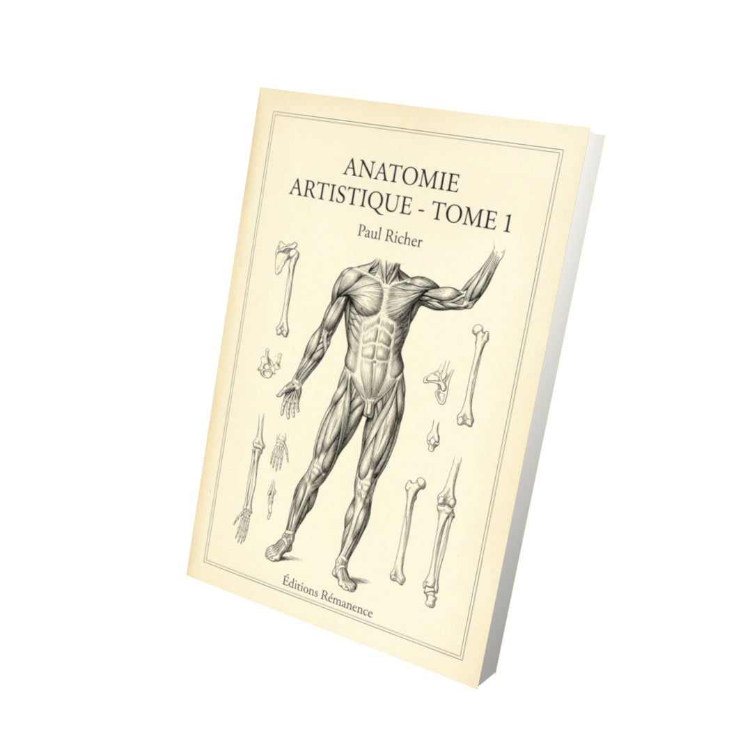 Livre Anatomie artistique - Tome 1 par Paul Richer - Vue 3D - Editions Remanence