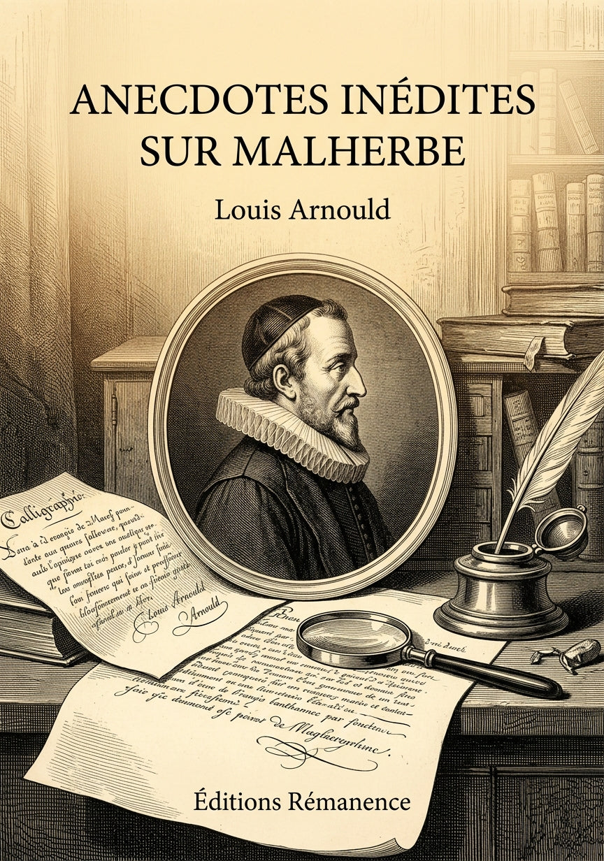 Livre Anecdotes inédites sur Malherbe par Louis Arnould - Couverture - Editions Remanence