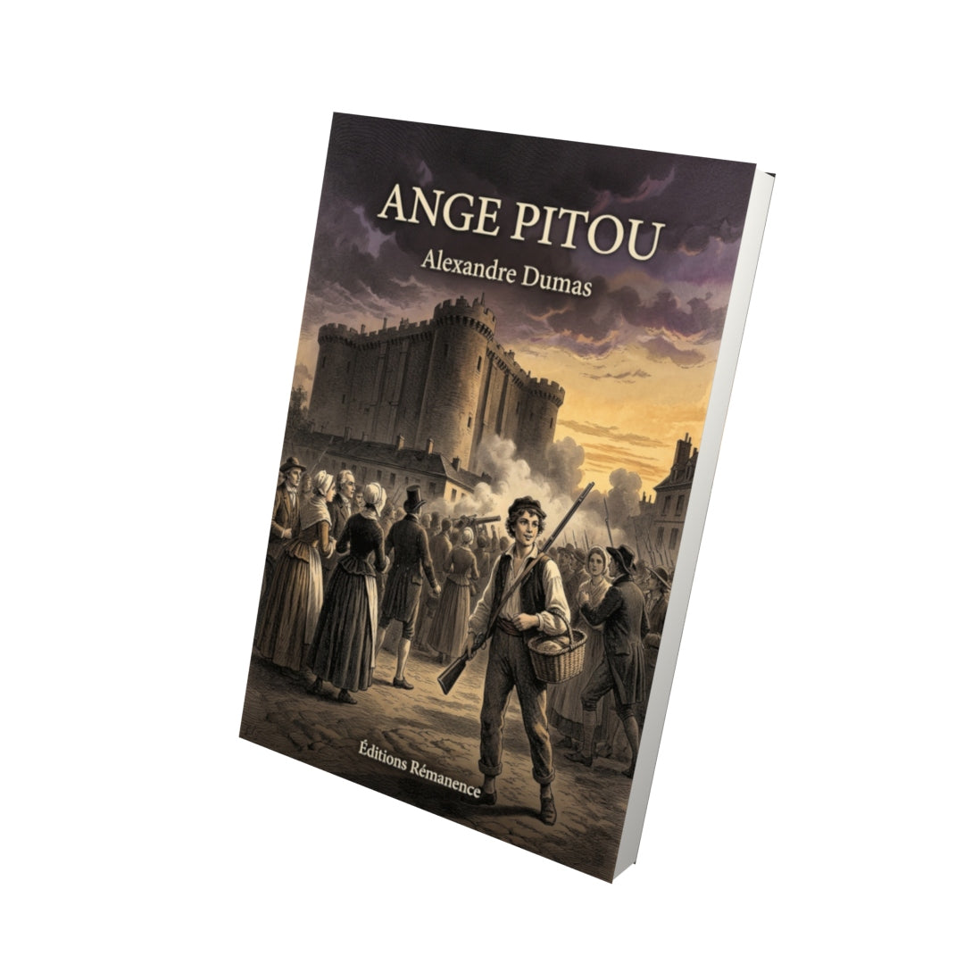 Livre Ange Pitou par Alexandre Dumas - Vue 3D - Editions Remanence