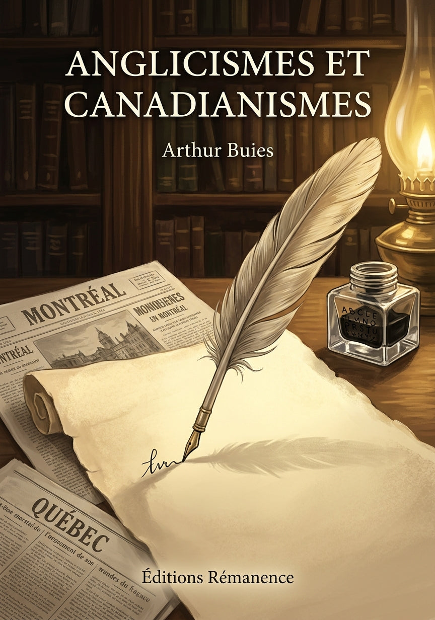 Livre Anglicismes et canadianismes par Arthur Buies - Couverture - Editions Remanence