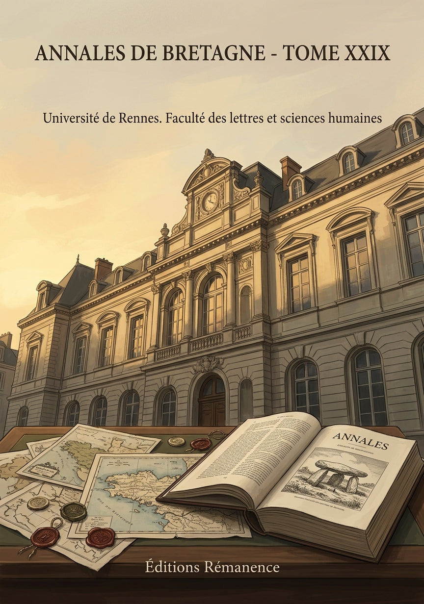 Livre Annales de Bretagne - Tome XXIX par Université de Rennes. Faculté des lettres et sciences humaines - Couverture - Editions Remanence