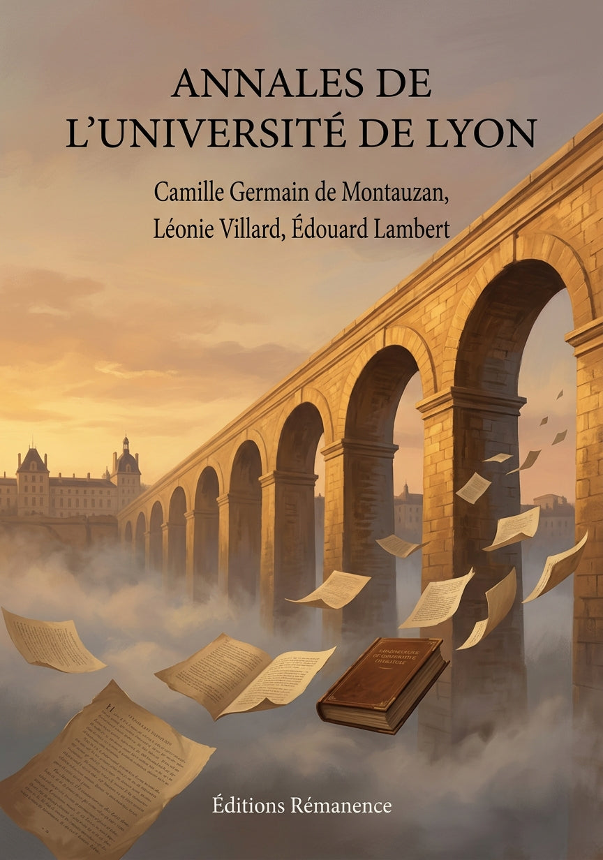 Livre Annales de l'université de Lyon par Camille Germain de Montauzan, Léonie Villard, Édouard Lambert - Couverture - Editions Remanence
