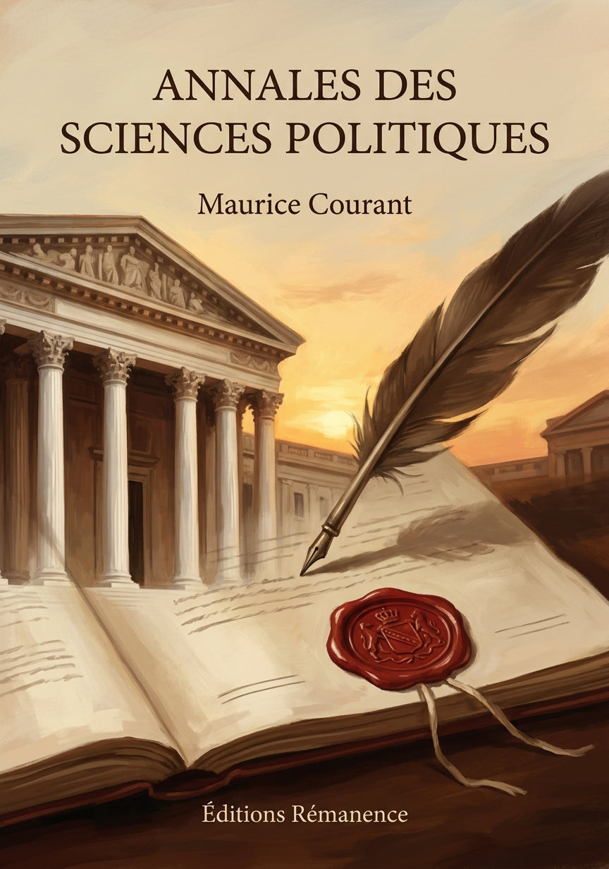 Livre Annales des sciences politiques par Maurice Courant - Couverture - Editions Remanence