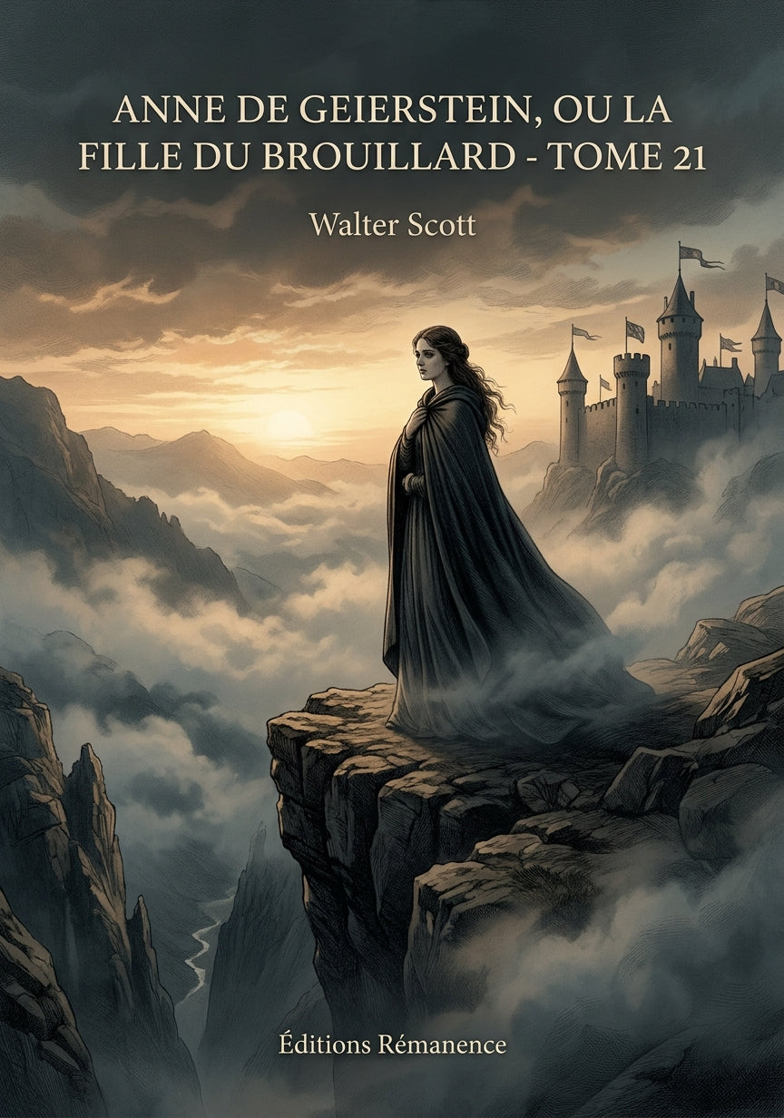 Livre Anne de Geierstein, ou la fille du brouillard - Tome 21 par Walter Scott - Couverture - Editions Remanence