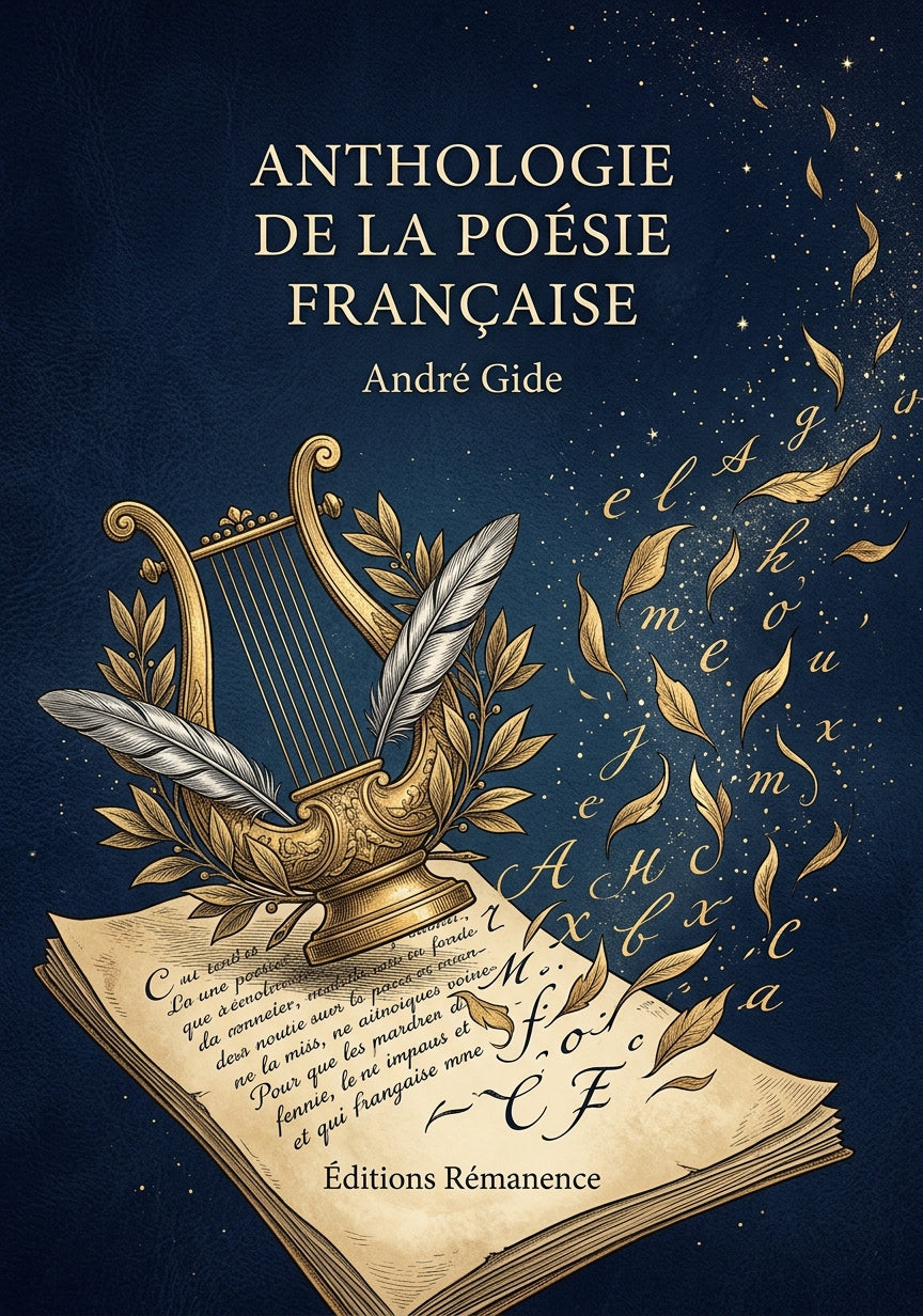 Livre Anthologie de la poésie française par André Gide - Couverture - Editions Remanence