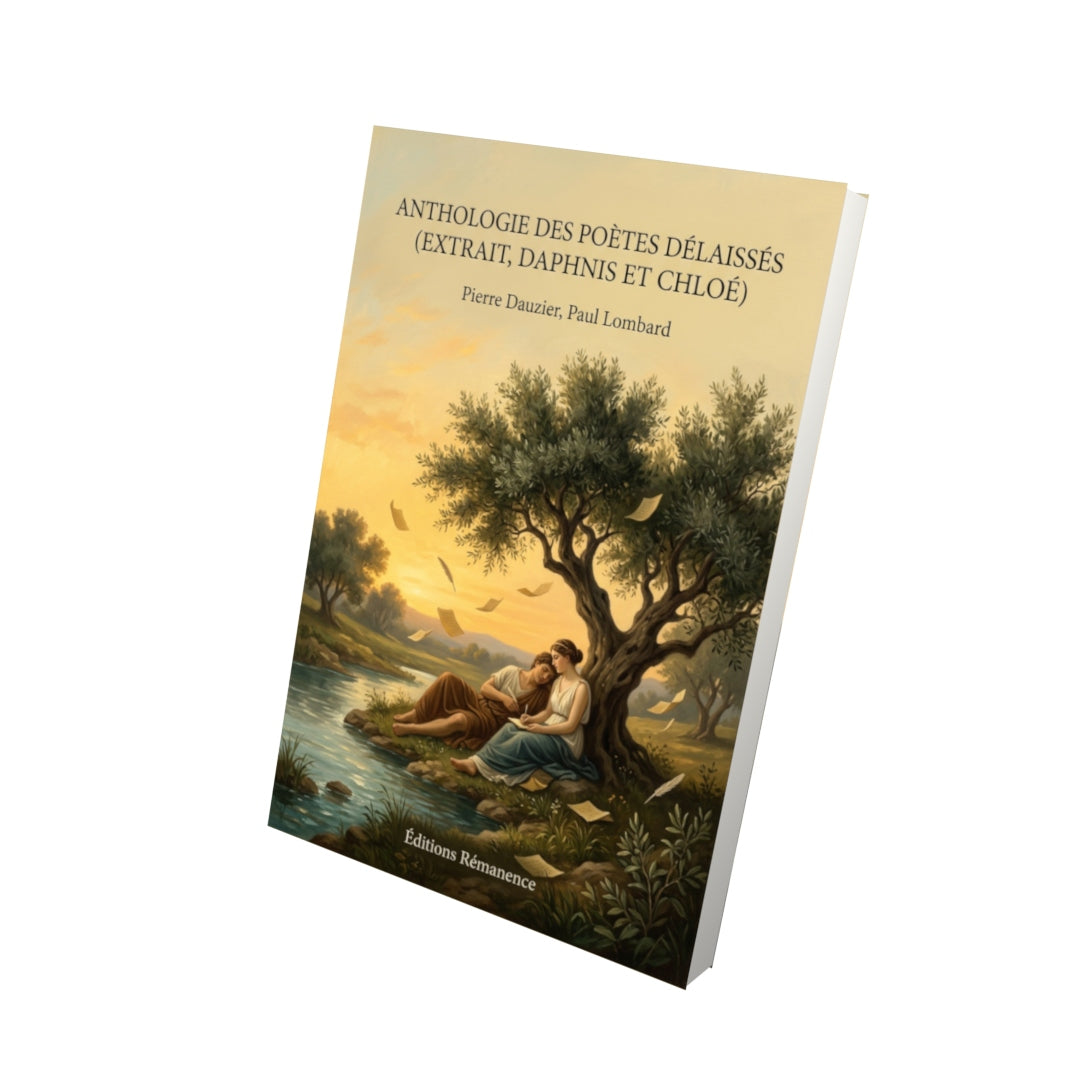 Livre Anthologie des poètes délaissés (extrait, Daphnis et Chloé) par Pierre Dauzier, Paul Lombard - Vue 3D - Editions Remanence