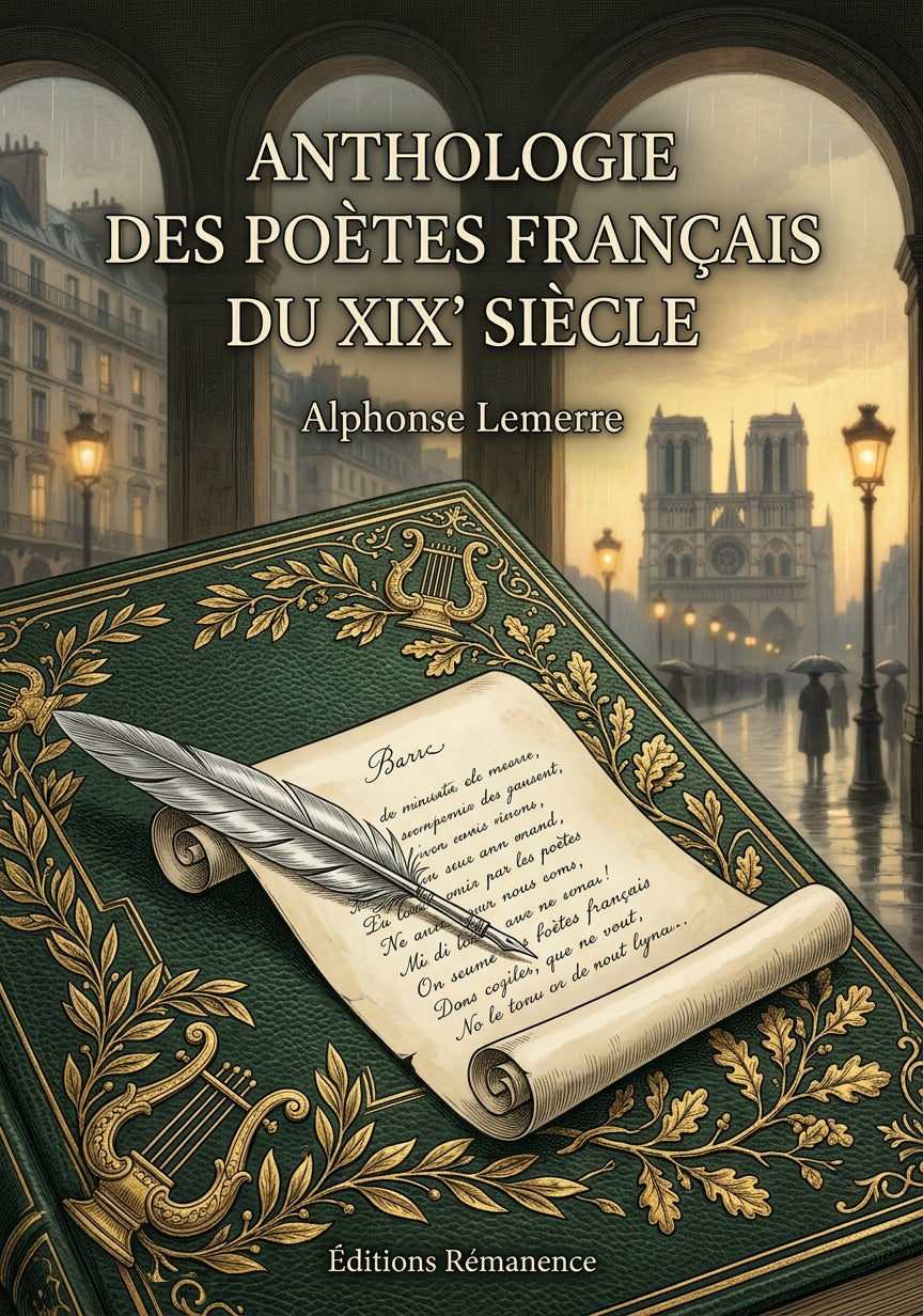 Livre Anthologie des poètes français du XIX siècle par Alphonse Lemerre - Couverture - Editions Remanence