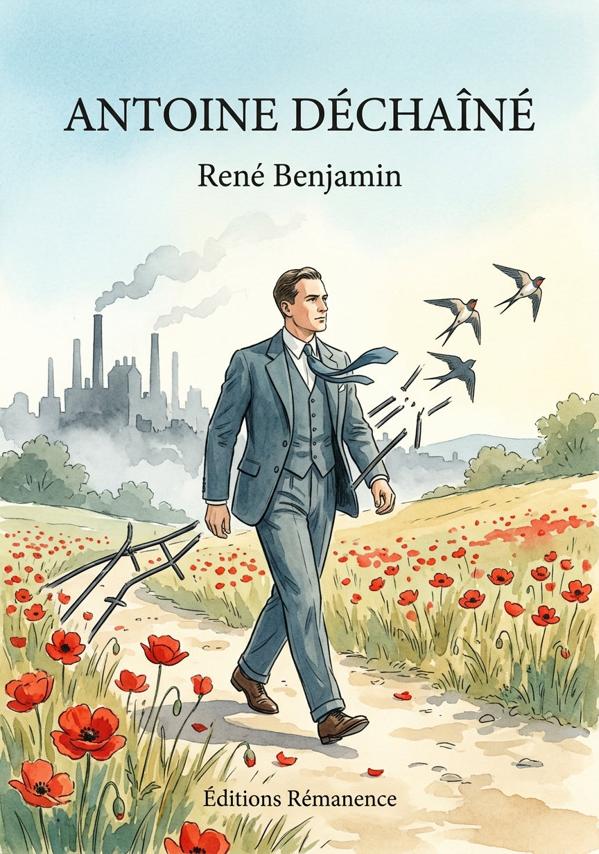 Livre Antoine déchaîné par René Benjamin - Couverture - Editions Remanence
