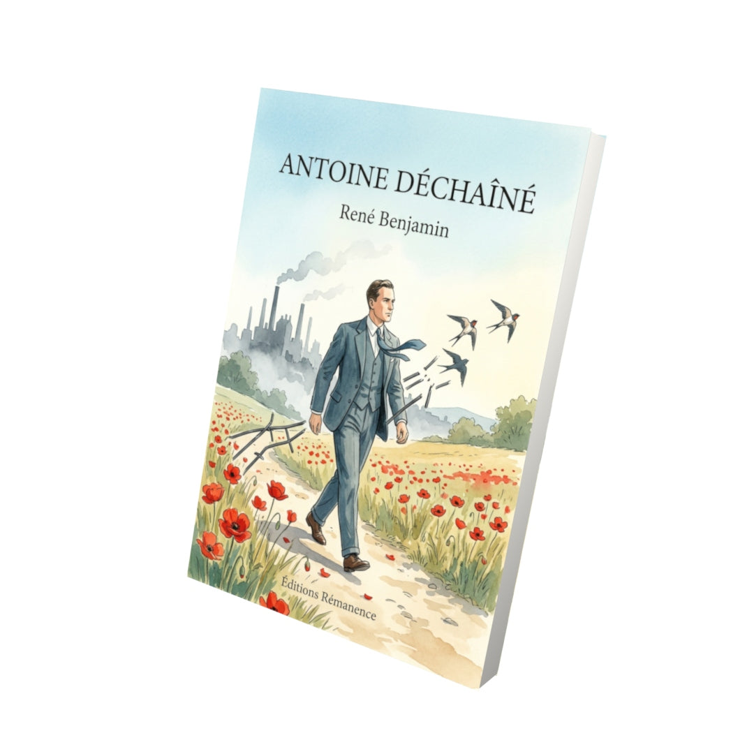 Livre Antoine déchaîné par René Benjamin - Vue 3D - Editions Remanence