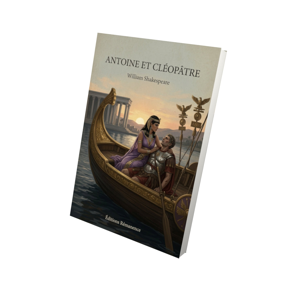Livre Antoine et Cléopâtre - William Shakespeare - Vue 3D - Editions Remanence
