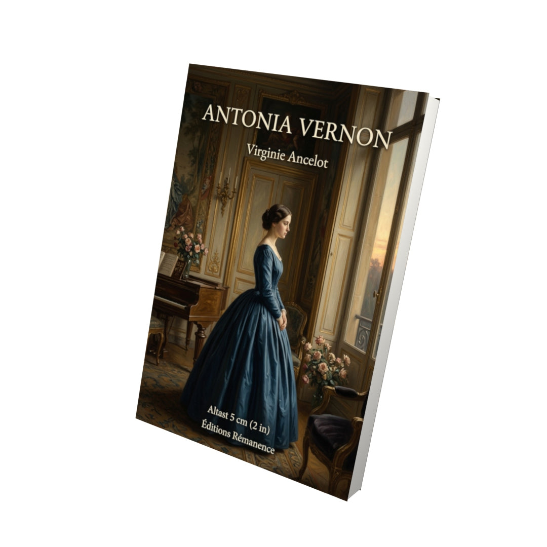 Livre Antonia Vernon par Virginie Ancelot - Vue 3D - Editions Remanence