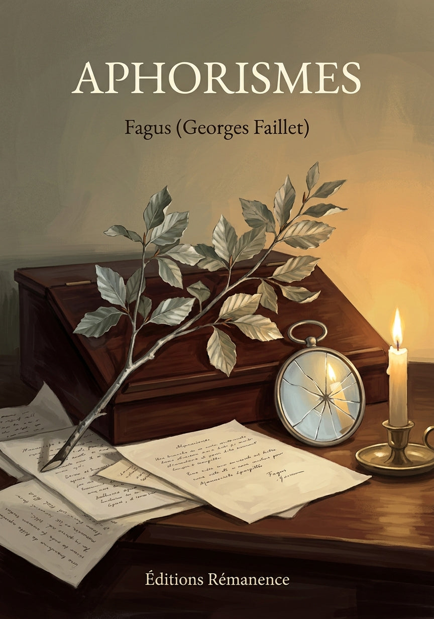 Livre Aphorismes par Fagus (Georges Faillet) - Couverture - Editions Remanence