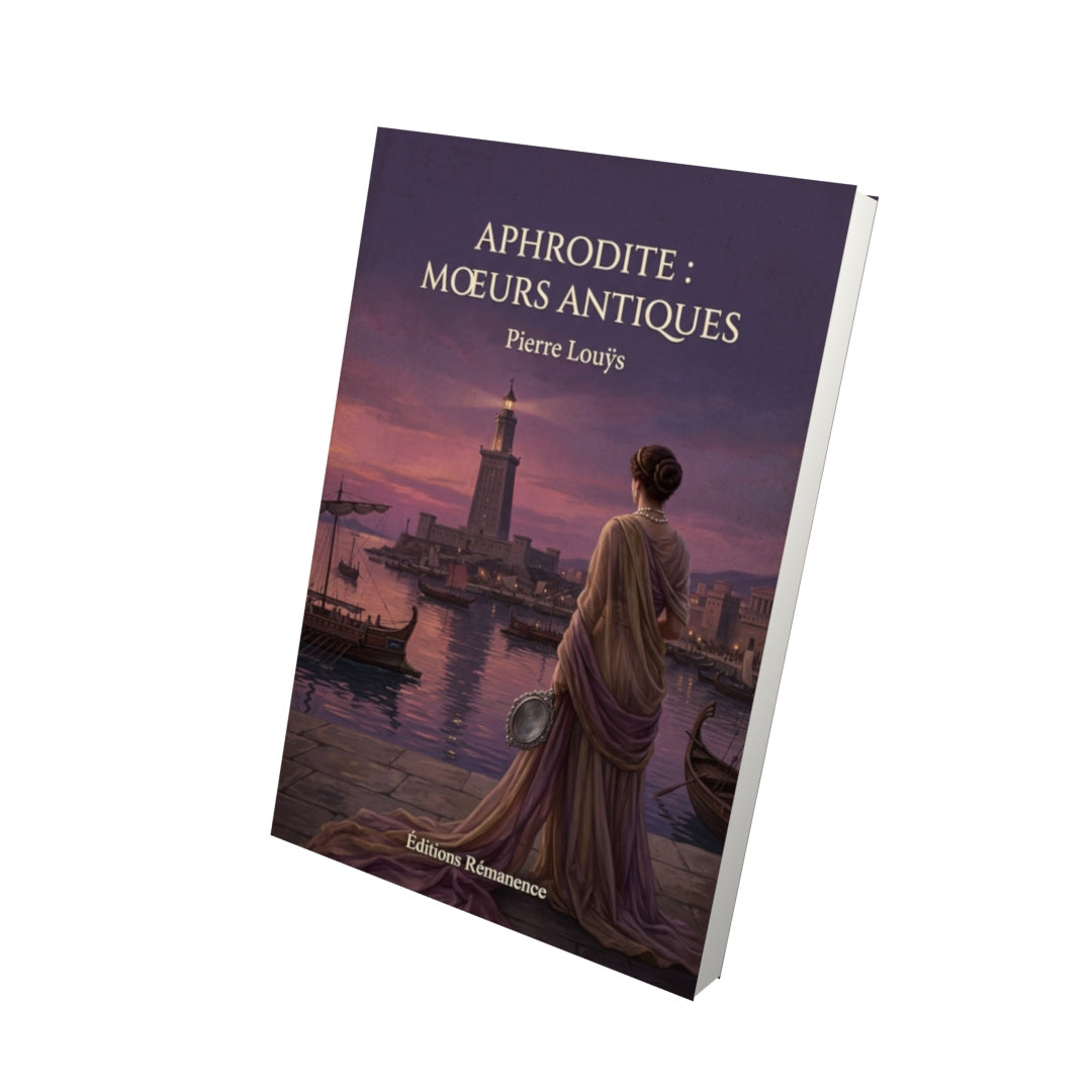 Livre Aphrodite : Moeurs antiques - Pierre Louÿs - Vue 3D - Editions Remanence
