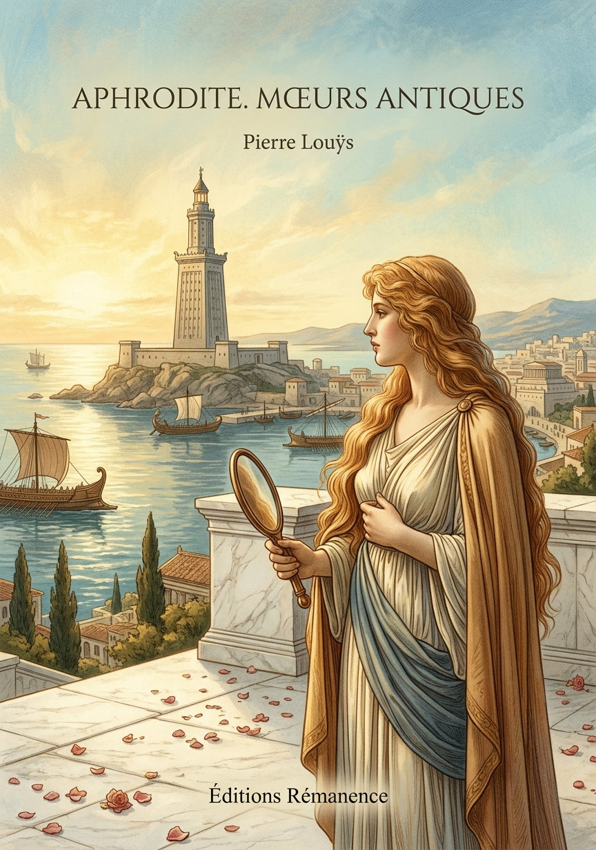 Livre Aphrodite. Mœurs Antiques par Pierre Louÿs - Couverture - Editions Remanence