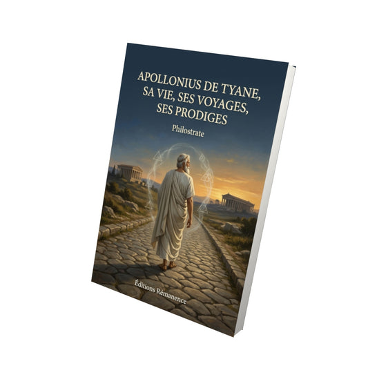 Livre Apollonius de Tyane, sa vie, ses voyages, ses prodiges par Philostrate - Vue 3D - Editions Remanence
