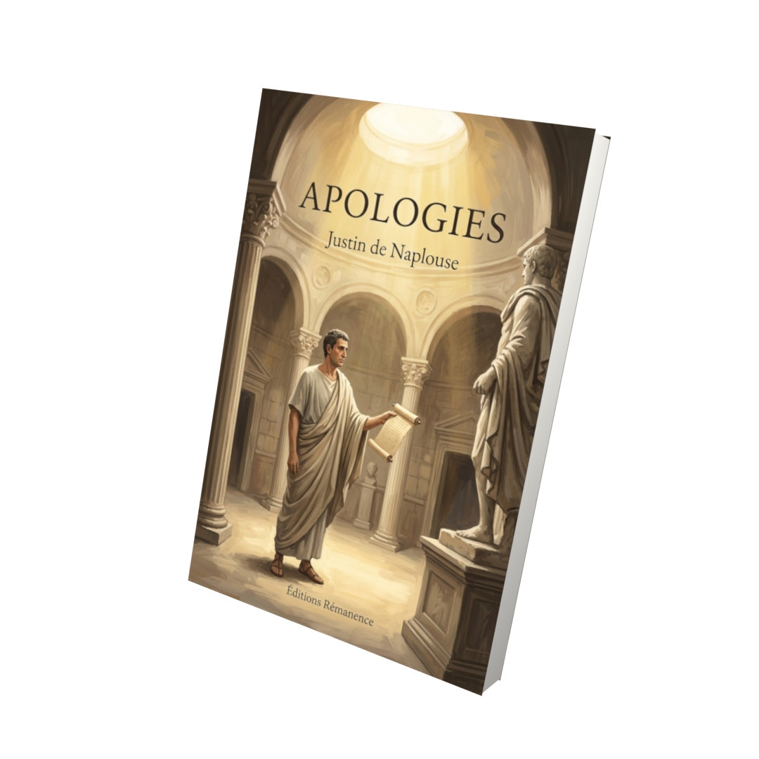 Livre Apologies par Justin de Naplouse - Vue 3D - Editions Remanence