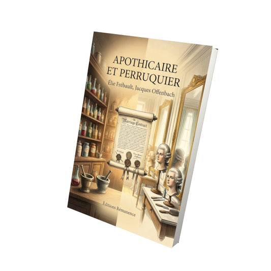 Livre Apothicaire et perruquier par Élie Frébault, Jacques Offenbach - Vue 3D - Editions Remanence