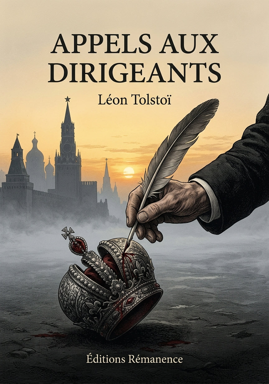 Livre Appels aux dirigeants par Léon Tolstoï - Couverture - Editions Remanence