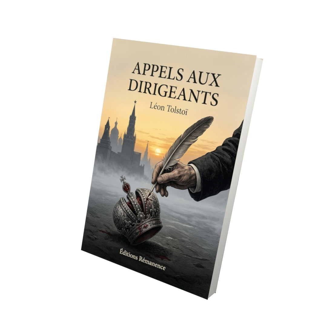 Livre Appels aux dirigeants par Léon Tolstoï - Vue 3D - Editions Remanence