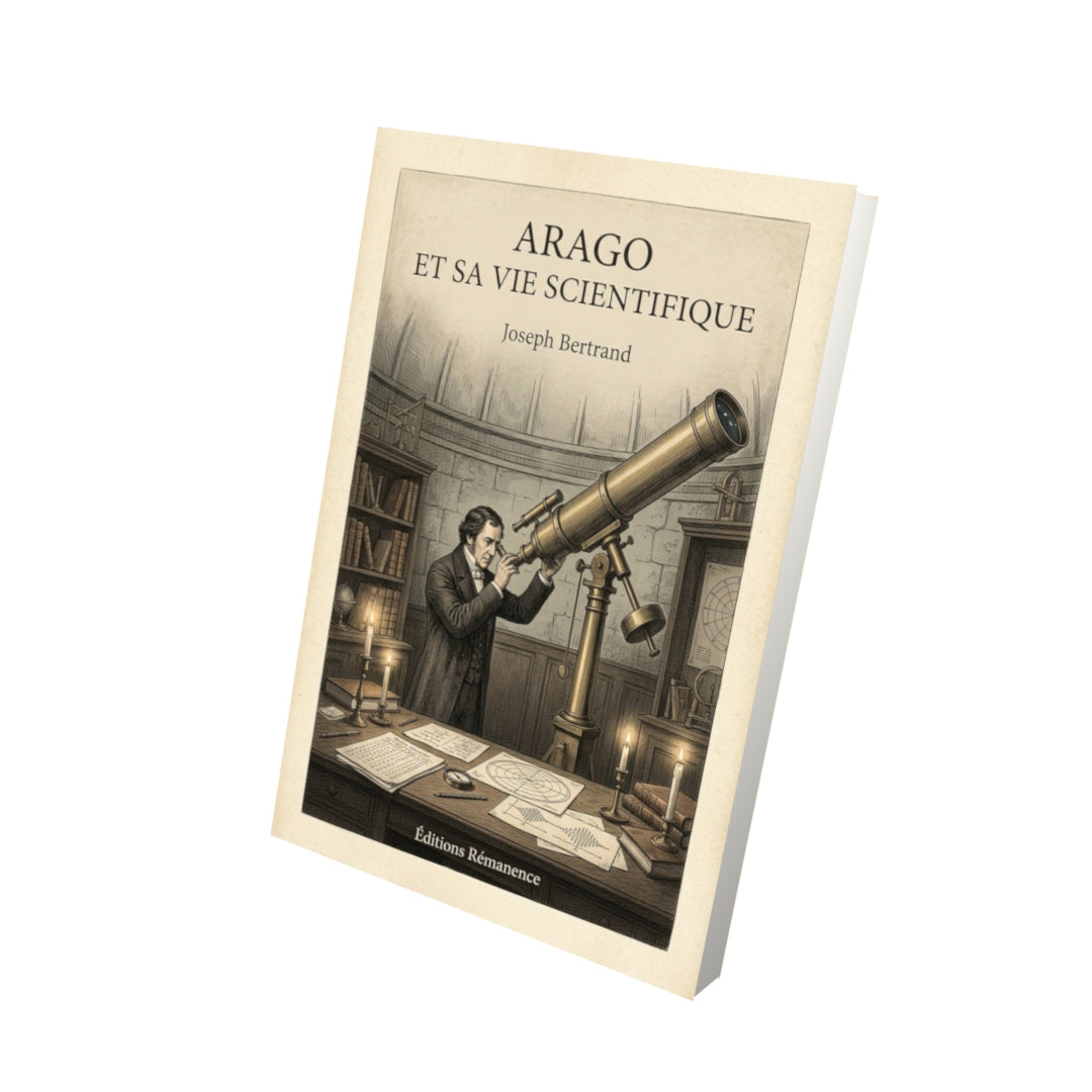 Livre Arago et sa vie scientifique - Joseph Bertrand - Vue 3D - Editions Remanence