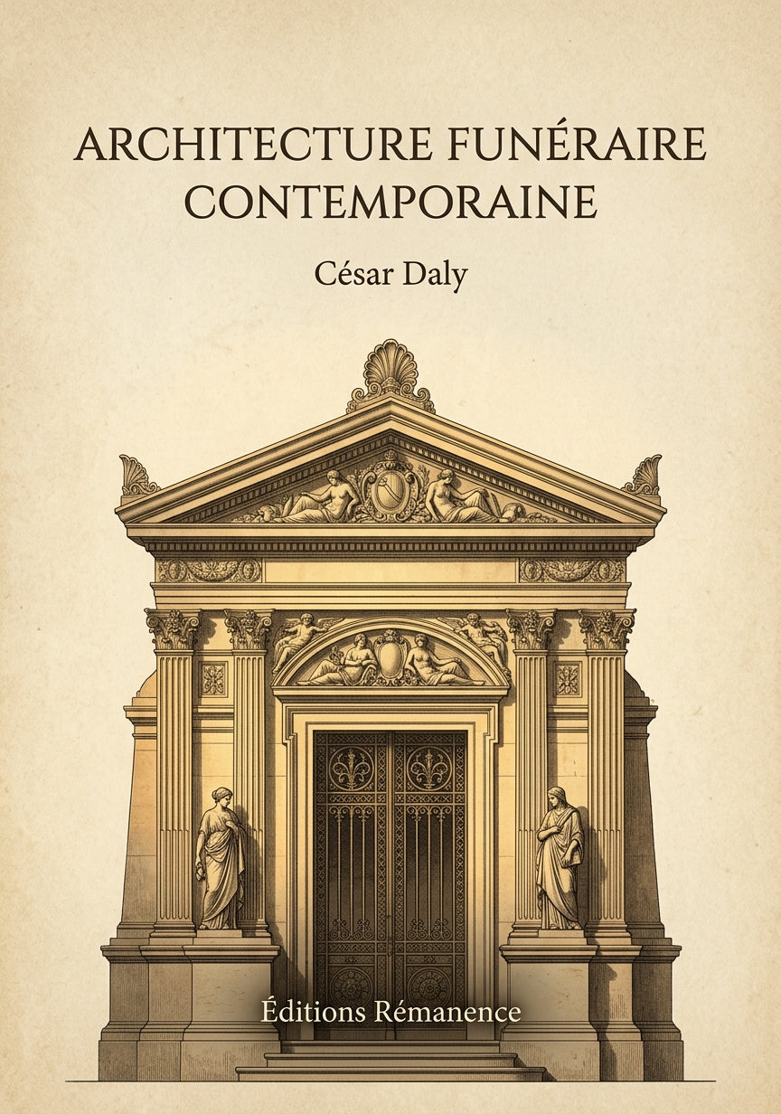 Livre Architecture funéraire contemporaine par César Daly - Couverture - Editions Remanence
