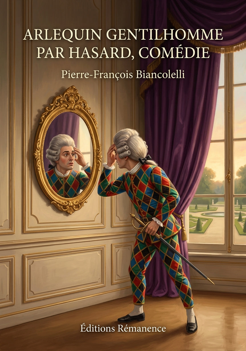 Livre Arlequin gentilhomme par hasard, comédie par Pierre-François Biancolelli - Couverture - Editions Remanence