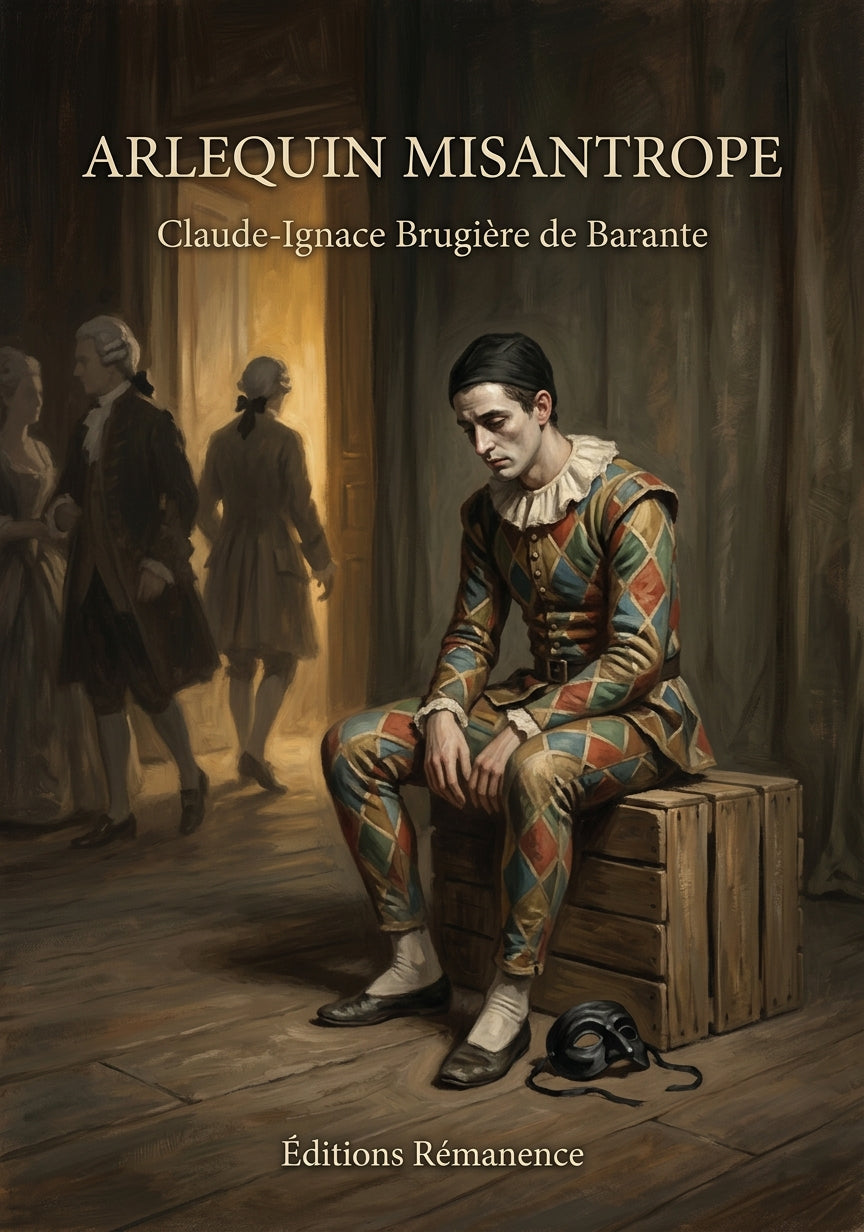 Livre Arlequin misantrope par Claude-Ignace Brugière de Barante - Couverture - Editions Remanence