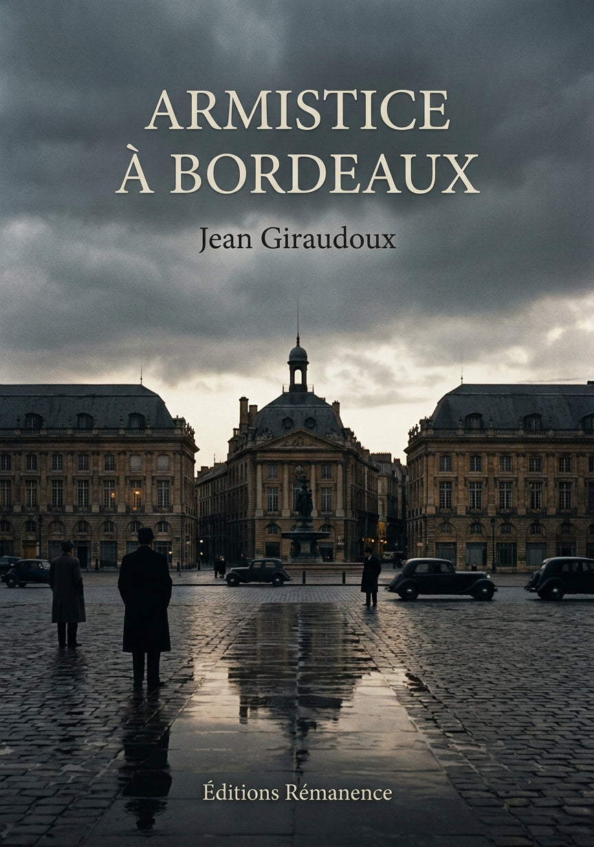 Livre Armistice à Bordeaux par Jean Giraudoux - Couverture - Editions Remanence