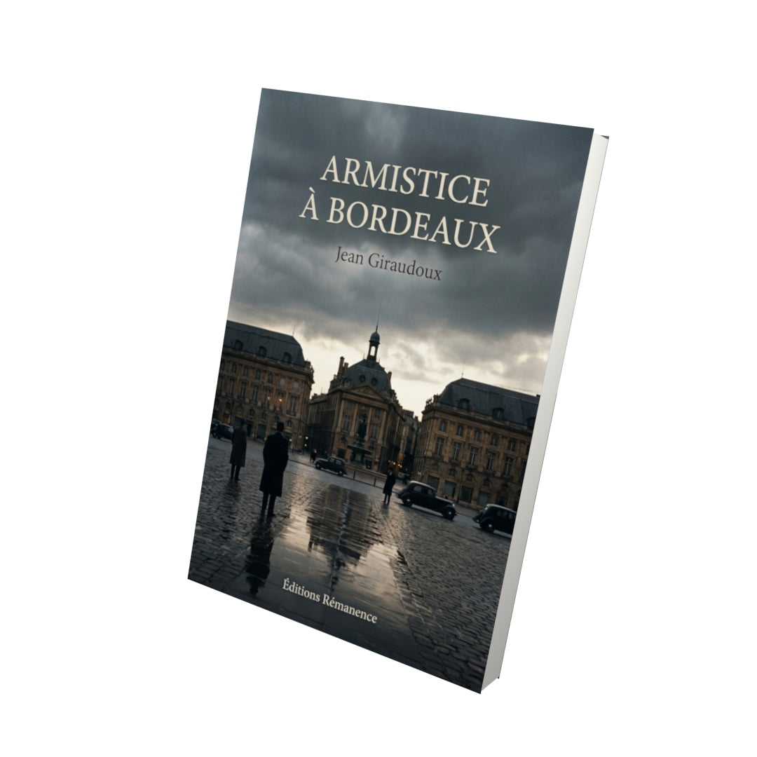 Livre Armistice à Bordeaux par Jean Giraudoux - Vue 3D - Editions Remanence