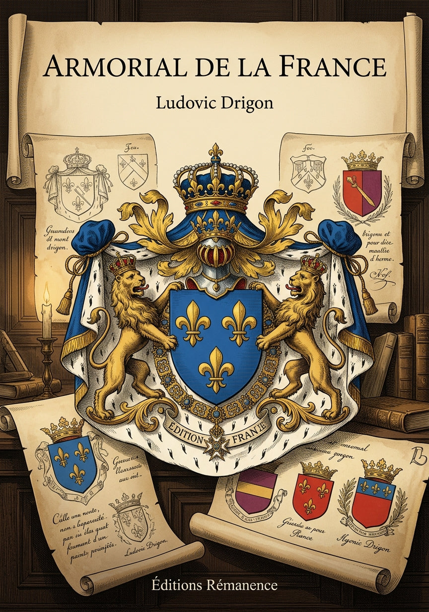 Livre Armorial de la France par Ludovic Drigon - Couverture - Editions Remanence