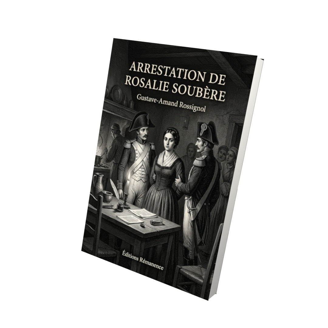 Livre Arrestation de Rosalie Soubère par Gustave-Amand Rossignol - Vue 3D - Editions Remanence