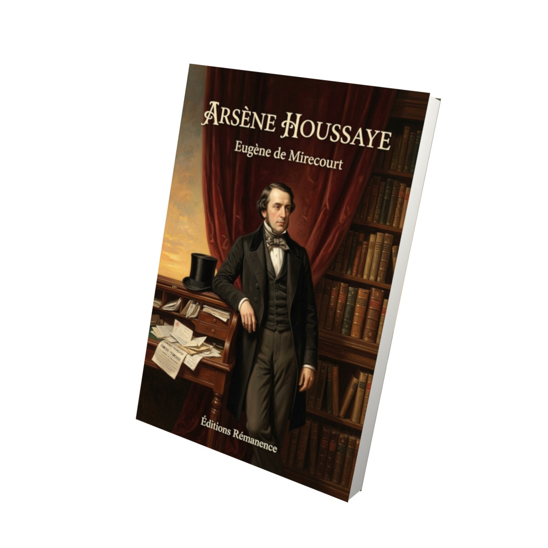 Livre Arsène Houssaye par Eugène de Mirecourt - Vue 3D - Editions Remanence