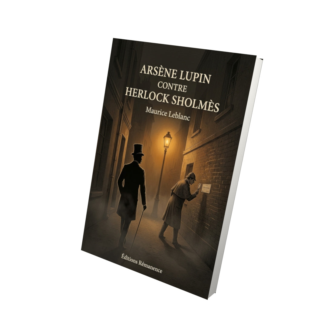 Livre Arsène Lupin contre Herlock Sholmès par Maurice Leblanc - Vue 3D - Editions Remanence