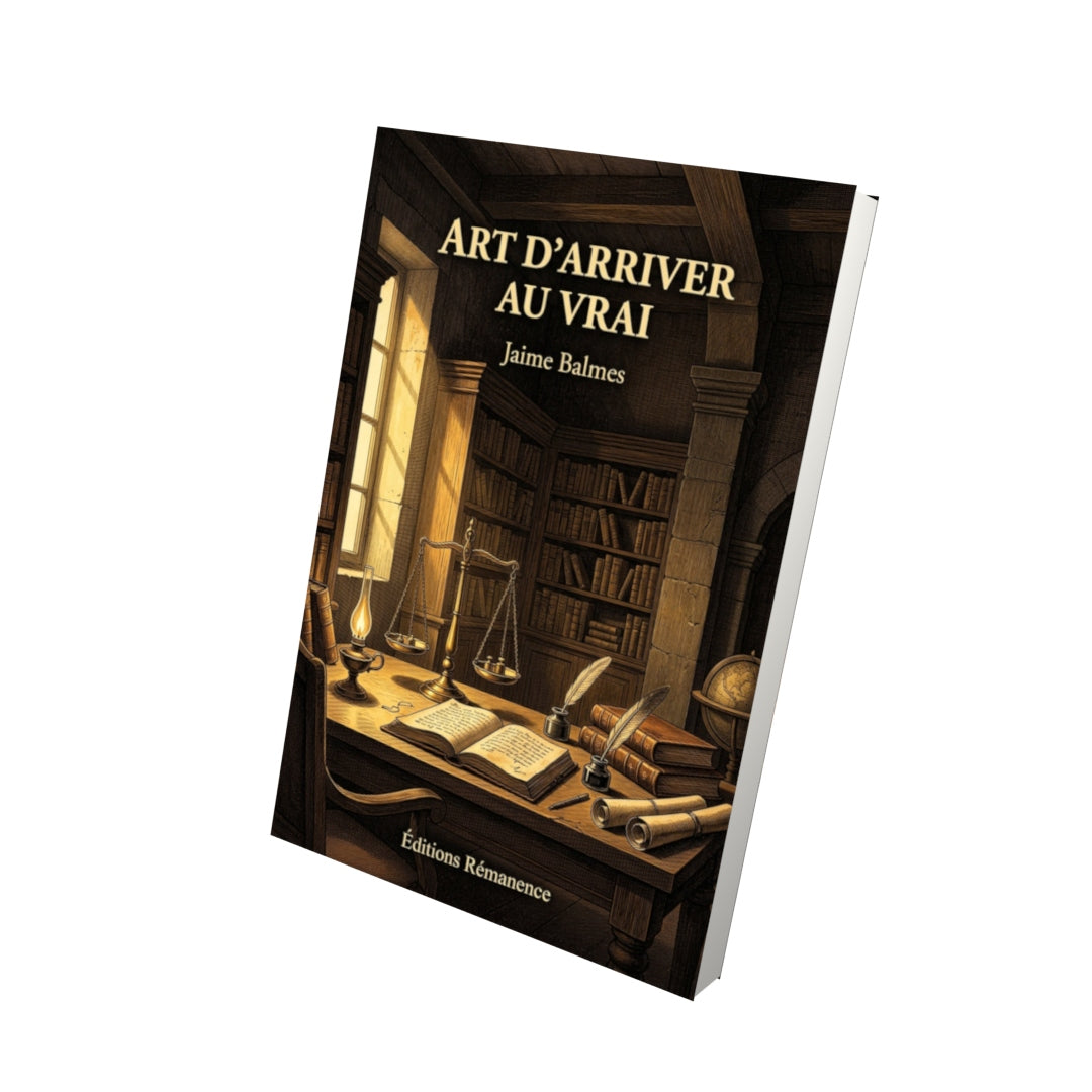 Livre Art d'arriver au vrai - Jaime Balmes - Vue 3D - Editions Remanence
