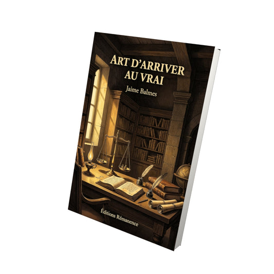 Livre Art d'arriver au vrai - Jaime Balmes - Vue 3D - Editions Remanence