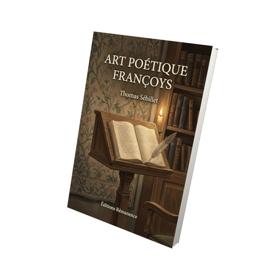 Livre Art poétique françoys par Thomas Sébillet - Vue 3D - Editions Remanence
