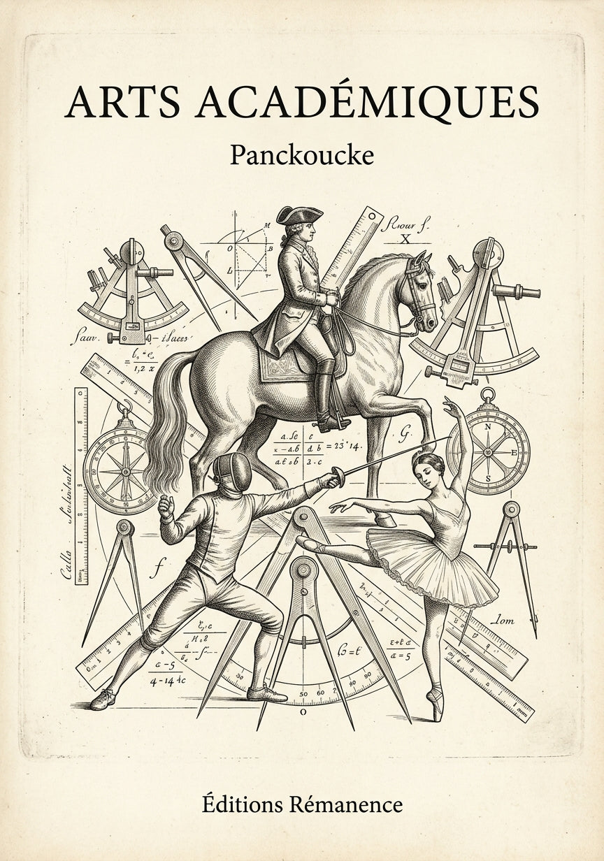 Livre Arts académiques par Panckoucke - Couverture - Editions Remanence