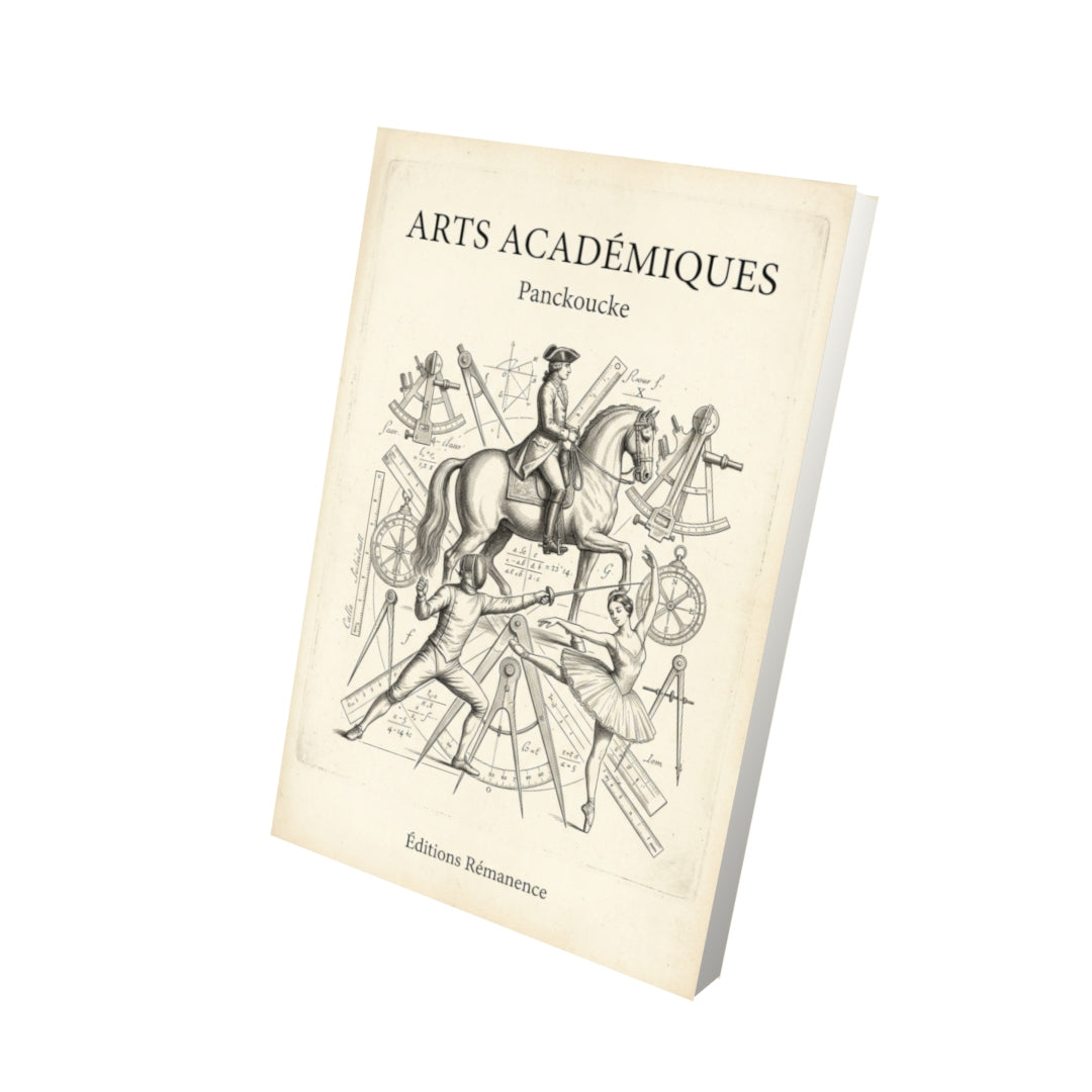 Livre Arts académiques par Panckoucke - Vue 3D - Editions Remanence